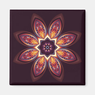 Golden Lotus Fraktal Magnet
