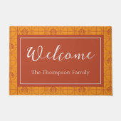 Golden Lotus Grid Pattern - The White Lotus Fußmatte (Vorderseite)