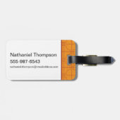 Golden Lotus Grid Pattern - The White Lotus Gepäckanhänger (Rückseite horizontal)