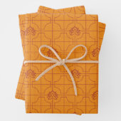 Golden Lotus Grid Pattern - The White Lotus Geschenkpapier Set (Beispiel)