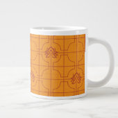 Golden Lotus Grid Pattern - The White Lotus Jumbo-Tasse (Rechts)