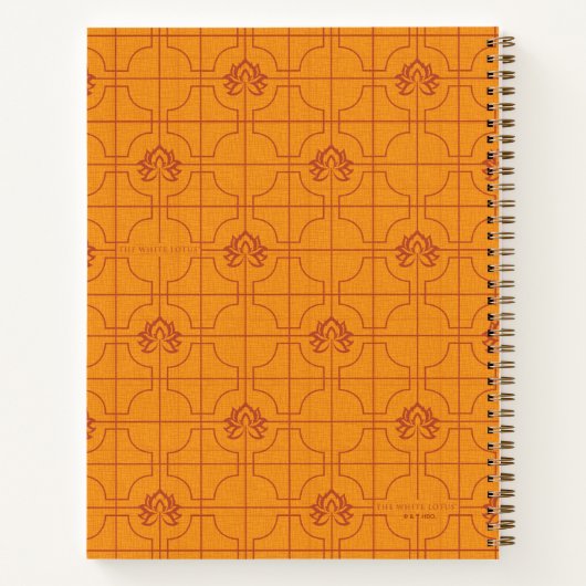 Golden Lotus Grid Pattern - The White Lotus Notizblock (Rückseite)