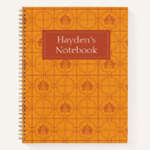 Golden Lotus Grid Pattern - The White Lotus Notizblock (Vorderseite)