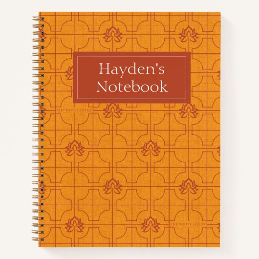 Golden Lotus Grid Pattern - The White Lotus Notizblock (Vorderseite)