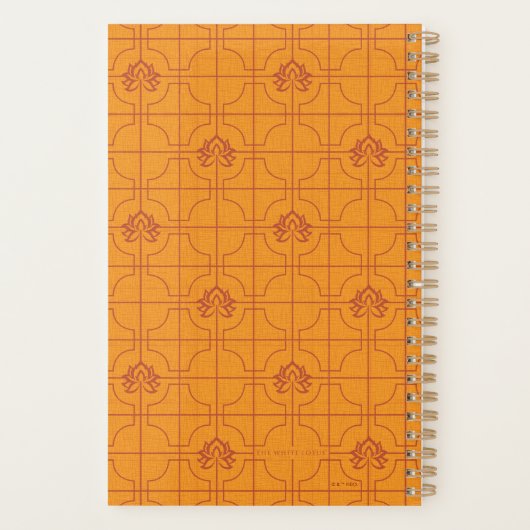 Golden Lotus Grid Pattern - The White Lotus Planer (Rückseite)