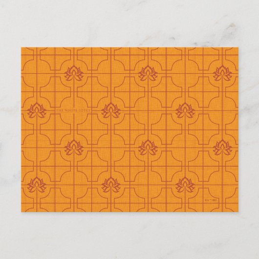 Golden Lotus Grid Pattern - The White Lotus Postkarte (Vorderseite)