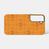 Golden Lotus Grid Pattern - The White Lotus Samsung Galaxy Hülle (Rückseite (Horizontal))