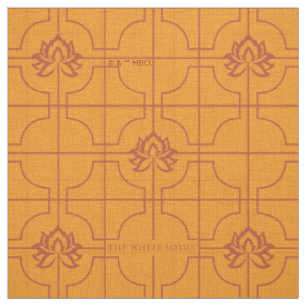 Golden Lotus Grid Pattern - The White Lotus Stoff