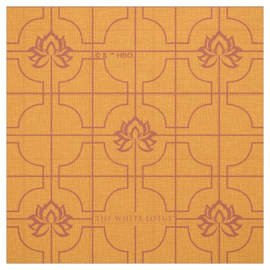 Golden Lotus Grid Pattern - The White Lotus Stoff (Muster)