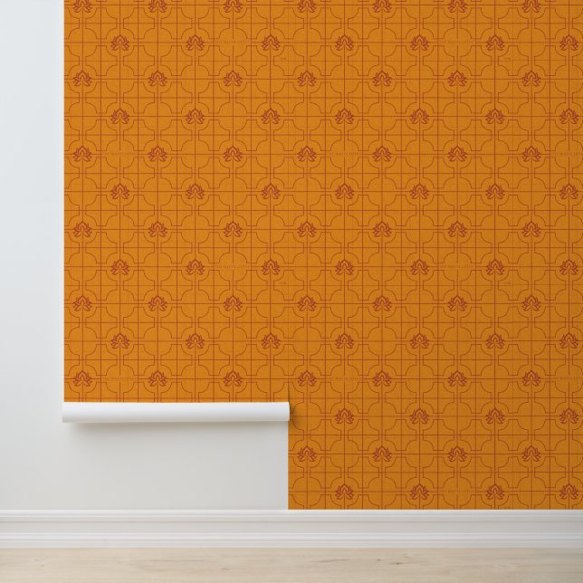 Golden Lotus Grid Pattern - The White Lotus Tapete (Anwendung)