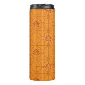 Golden Lotus Grid Pattern - The White Lotus Thermosbecher (Rückseite)