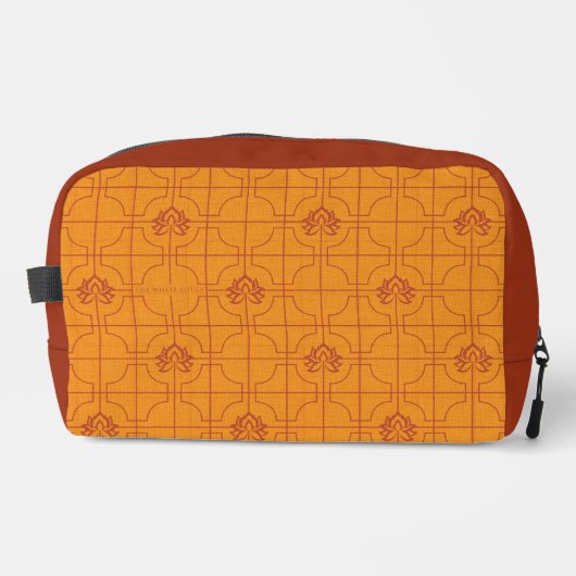 Golden Lotus Grid Pattern - The White Lotus Waschbeutel (Vorderseite)
