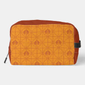 Golden Lotus Grid Pattern - The White Lotus Waschbeutel (Rückseite)