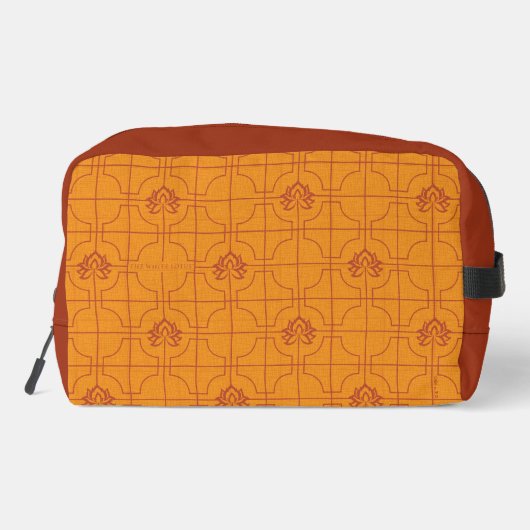 Golden Lotus Grid Pattern - The White Lotus Waschbeutel (Rückseite)