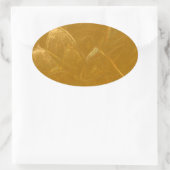 Golden Lotus Leaf - Druckdruck Ovaler Aufkleber (Tasche)
