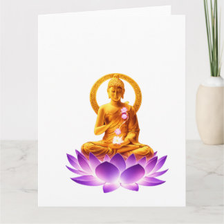 Golden Lotus Meditation Buddha Spiritual Yoga Desi Karte
