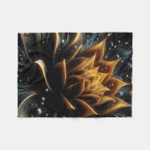 Golden Lotus Radiation - Abstraktes mystisches Des Fleecedecke (Vorderseite (Horizontal))