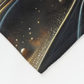 Golden Lotus Radiation - Abstraktes mystisches Des Fleecedecke (Ecke)