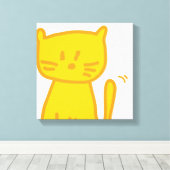 Golden Luck Cat Doodle Leinwanddruck (Insitu (Holzboden))