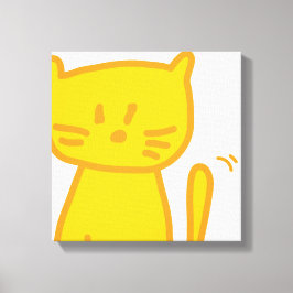 Golden Luck Cat Doodle Leinwanddruck