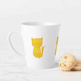 Golden Lucky Cat Doodle Milchtasse