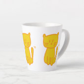 Golden Lucky Cat Doodle Milchtasse (Rechte Ecke)