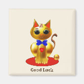 Golden Lucky Cat Magnet (Vorne)