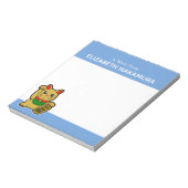 Golden Lucky Cat Personalisiert Notizblock (Rotiert)