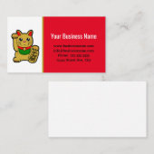 Golden Lucky Cat Shopkeeper Visitenkarte (Vorne/Hinten)