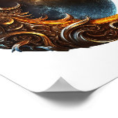 Golden Lunar Moon Poster (Ecke)