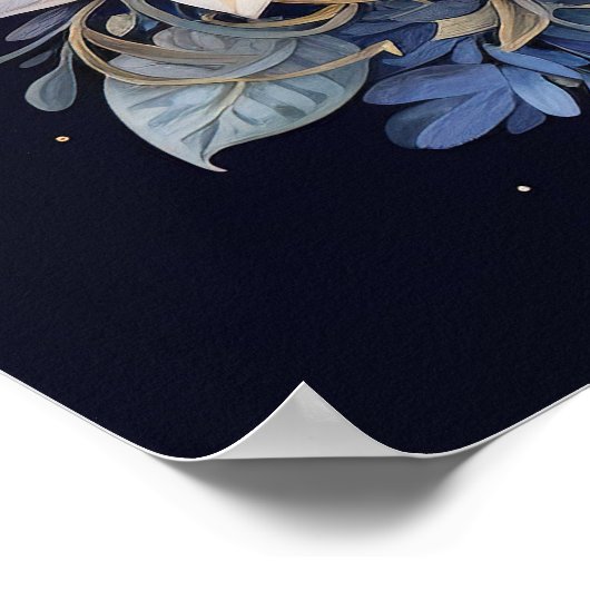 Golden Lunar Wreath Poster (Ecke)