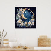 Golden Lunar Wreath Poster (Küche)