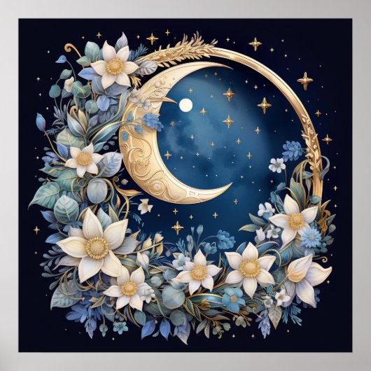 Golden Lunar Wreath Poster (Vorne)