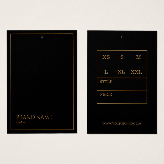 Golden Lux Modern Hang Tags (Vorne & Hinten)