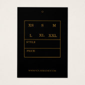 Golden Lux Modern Hang Tags (Rückseite)