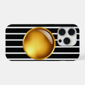 Golden Luxe Armor - Gold iPhone 15 Pro Fall Hülle (Rückseite (Horizontal))