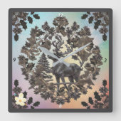 "Golden Luxe" Quadratische Wanduhr (Vorderseite)