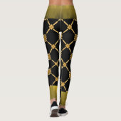 Golden Luxe: Schwarze Elegance Leggings (Rückseite)