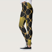 Golden Luxe: Schwarze Elegance Leggings (Links)
