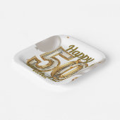 Golden Luxuriöse Elegance 50. Geburtstag Pappteller (Gewinkelt)