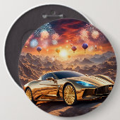 golden luxury car in a desert landscape button (Vorne & Hinten)