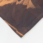 golden luxury car in a desert landscape fleecedecke (Ecke)