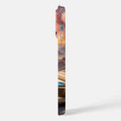 golden luxury car in a desert landscape iPhone hülle (Linke Seite)