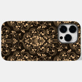 Golden Luxury Damask Case-Mate iPhone Hülle (Rückseite (Horizontal))