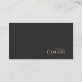 Golden Luxury Elegant Leather Texture Monogram Visitenkarte (Vorderseite)