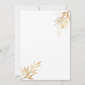 Golden Luxury Gradient Wedding Einladung Foto (Rückseite)