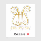 Golden Lyre Aufkleber (Blatt)
