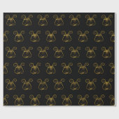 Golden Lyre Geschenkpapier (Flach)