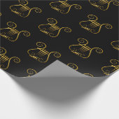 Golden Lyre Geschenkpapier (Ecke)