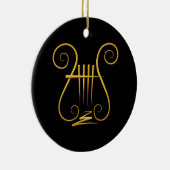Golden Lyre Keramik Ornament (Rechts)